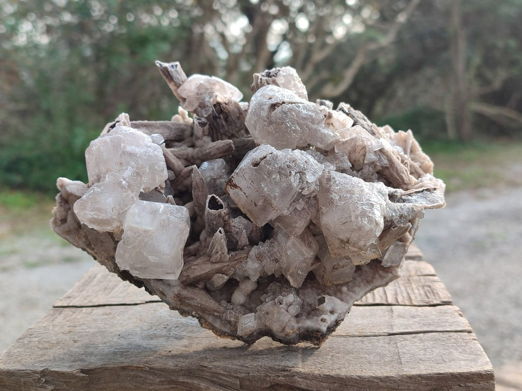 Natural Rhomboherdral and Spearhead Calcite Cluster Specimens x 2 From Albert's Mountain, Lesotho - Toprock Gemstones and Minerals 