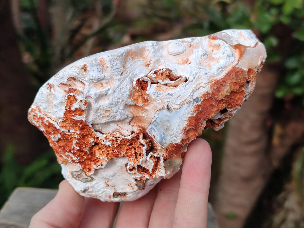 Polished Banded Agate with Crystalline Geodes x 3 From Maintirano, Madagascar - Toprock Gemstones and Minerals 