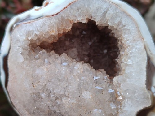 Polished Banded Agate with Crystalline Geodes x 3 From Maintirano, Madagascar - Toprock Gemstones and Minerals 