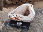 Polished Banded Agate with Crystalline Geodes x 3 From Maintirano, Madagascar - Toprock Gemstones and Minerals 