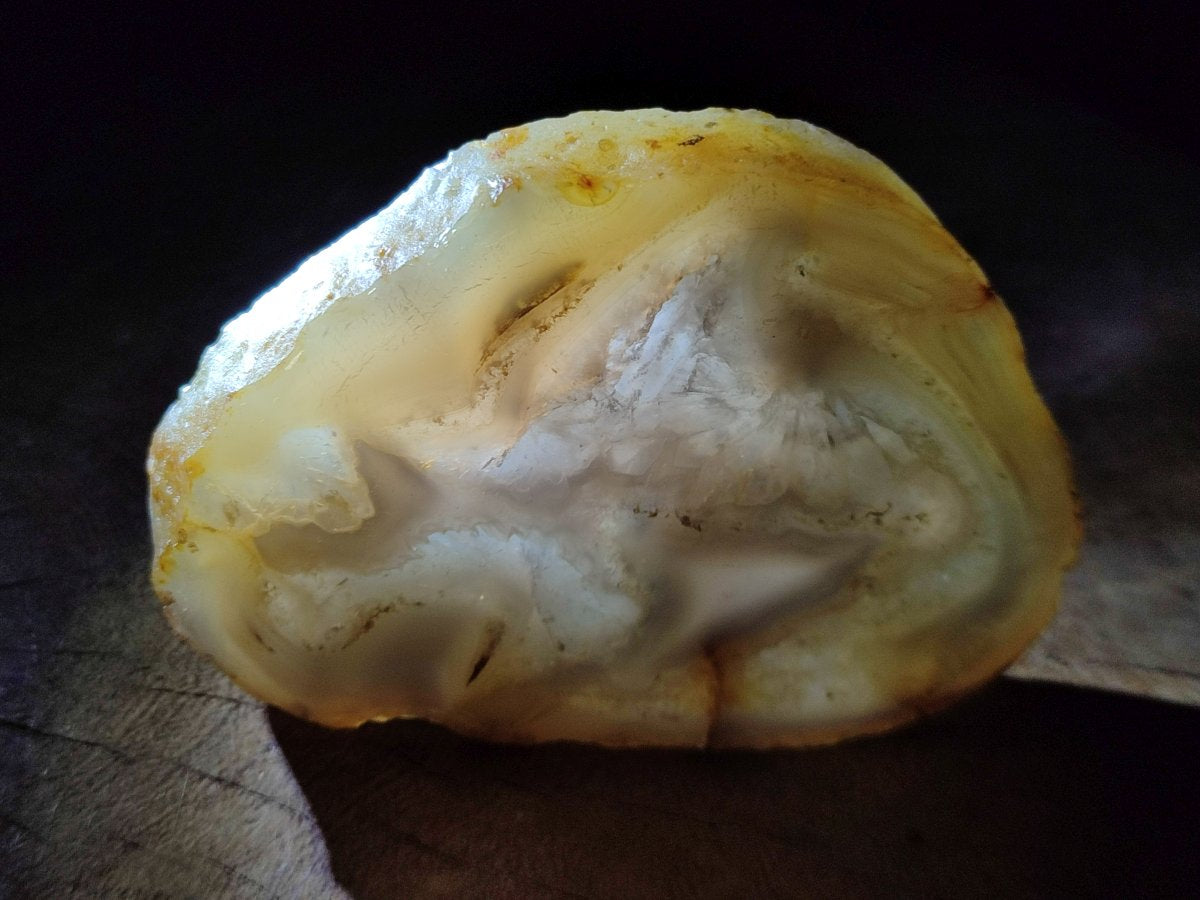Polished Banded Agate Slices with Natural Edging x 12 From Madagascar - Toprock Gemstones and Minerals 