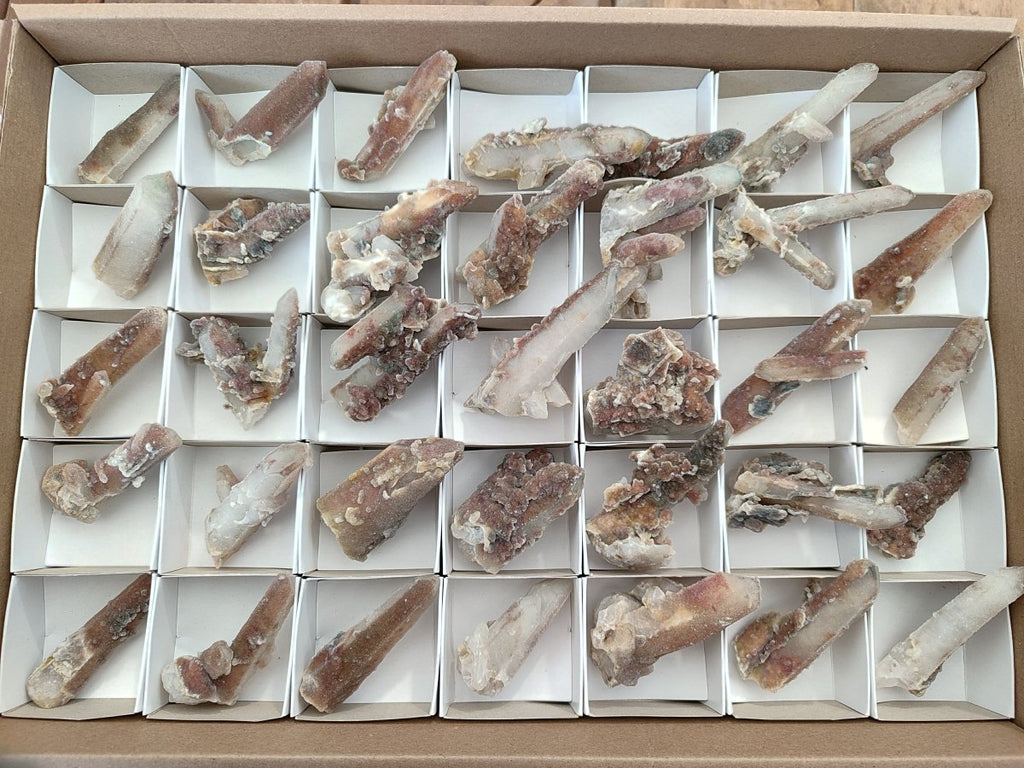 Natural Hematoid Fairy Spirit Quartz Crystals x 35 From Boekenhouthoek, South Africa - Toprock Gemstones and Minerals 