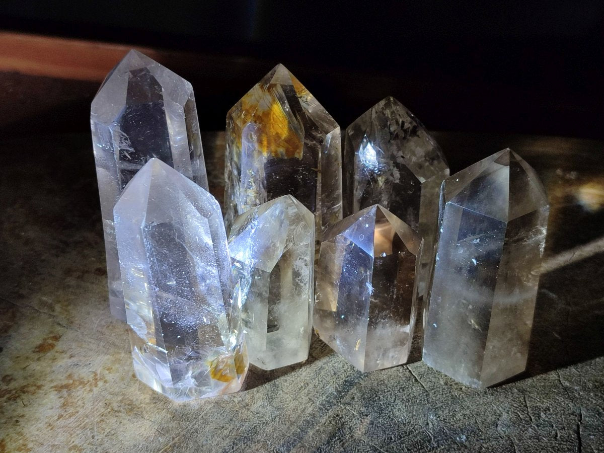 Polished Smokey Quartz Crystals x 12 From Madagascar - Toprock Gemstones and Minerals 