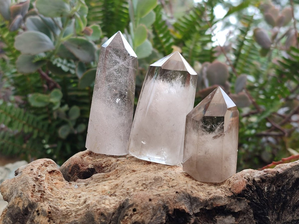 Polished Smokey Quartz Crystals x 12 From Madagascar - Toprock Gemstones and Minerals 