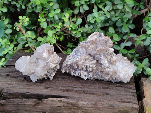 Natural Stacked Rhombohedral Calcite Specimens x 2 From Albert's Mountain, Lesotho - Toprock Gemstones and Minerals 