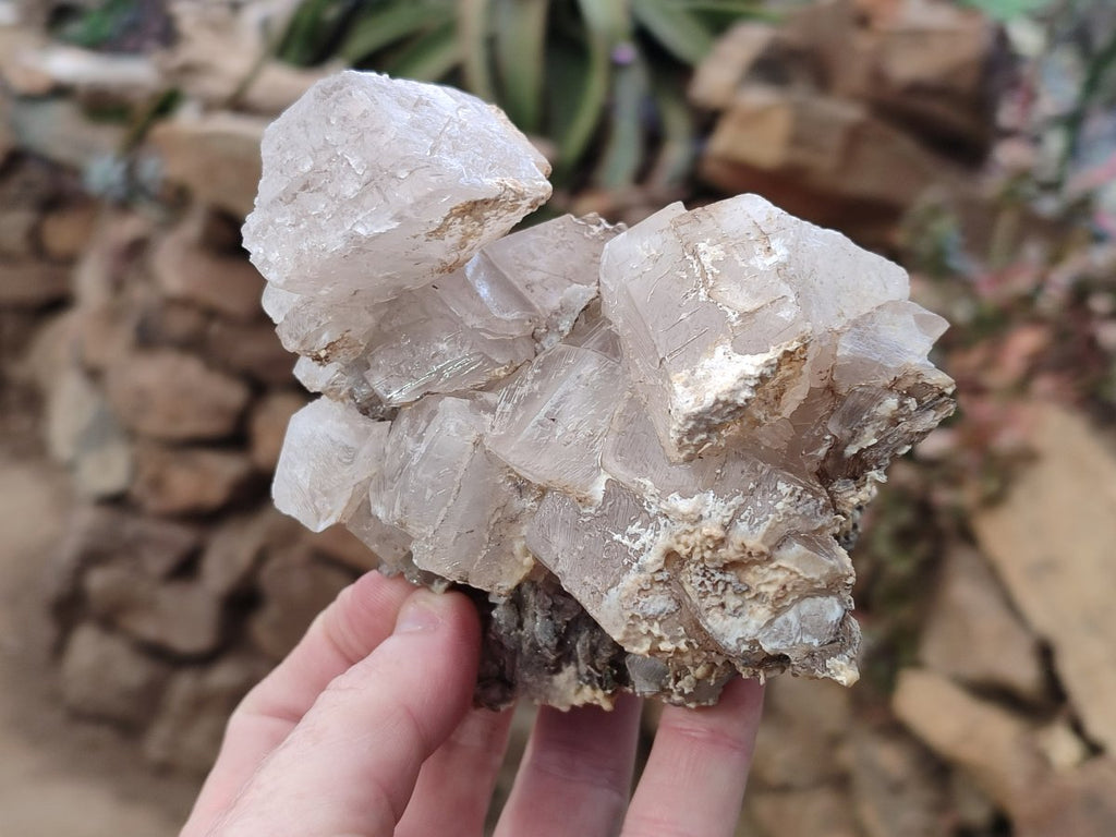 Natural Stacked Rhombohedral Calcite Specimens x 2 From Albert's Mountain, Lesotho - Toprock Gemstones and Minerals 