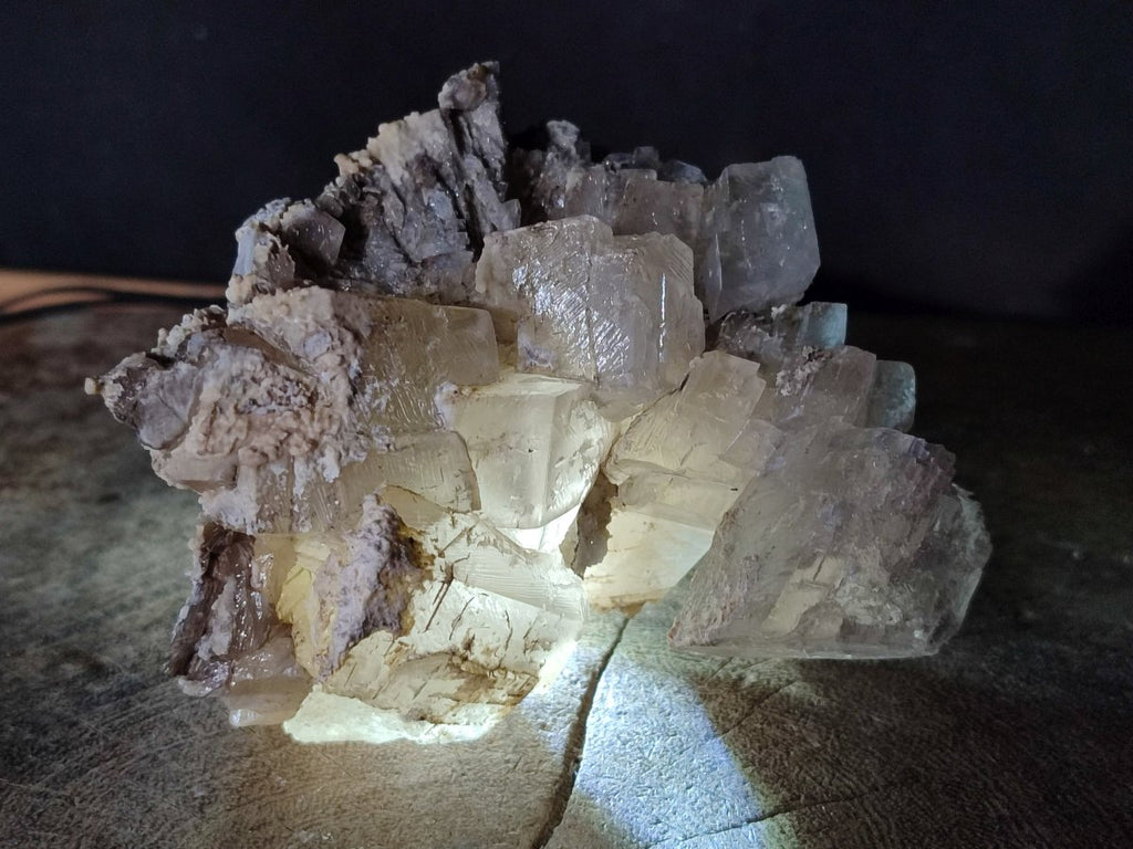 Natural Stacked Rhombohedral Calcite Specimens x 2 From Albert's Mountain, Lesotho - Toprock Gemstones and Minerals 
