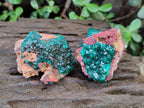 Natural Dioptase on Dolomite Specimens x 6 From Likasi, Congo - Toprock Gemstones and Minerals 