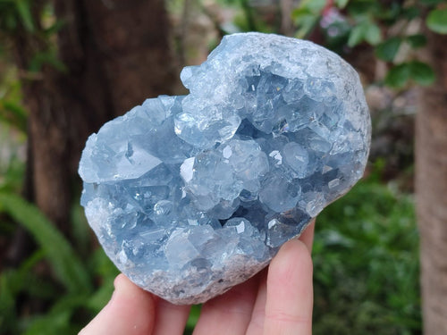 Natural Blue Celestite Geodes x 2 From Sakoany, Madagascar - Toprock Gemstones and Minerals 