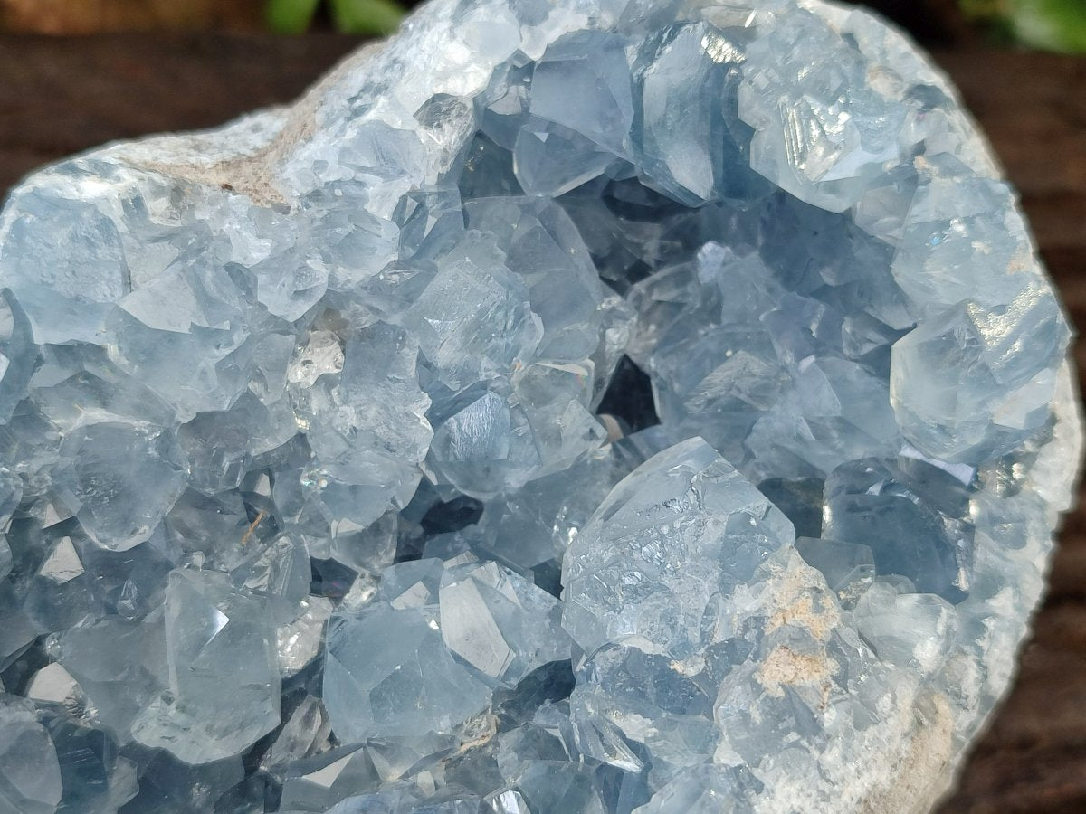 Natural Blue Celestite Geodes x 2 From Sakoany, Madagascar - Toprock Gemstones and Minerals 