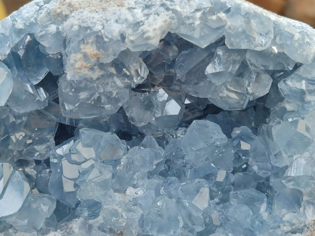 Natural Blue Celestite Geodes x 2 From Sakoany, Madagascar - Toprock Gemstones and Minerals 