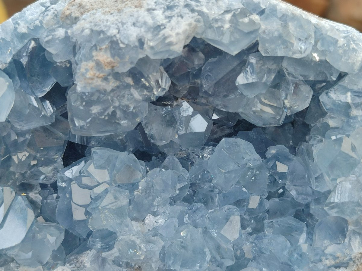 Natural Blue Celestite Geodes x 2 From Sakoany, Madagascar - Toprock Gemstones and Minerals 
