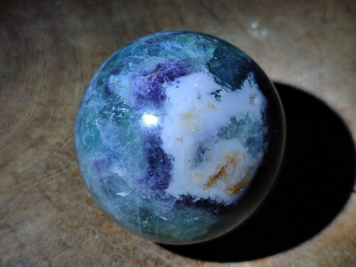 Polished Watermelon Fluorite Spheres x 3 From Uis, Namibia - Toprock Gemstones and Minerals 