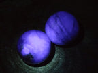 Polished Watermelon Fluorite Spheres x 3 From Uis, Namibia - Toprock Gemstones and Minerals 