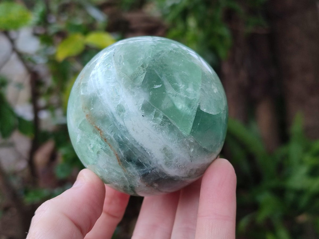 Polished Watermelon Fluorite Spheres x 3 From Uis, Namibia - Toprock Gemstones and Minerals 