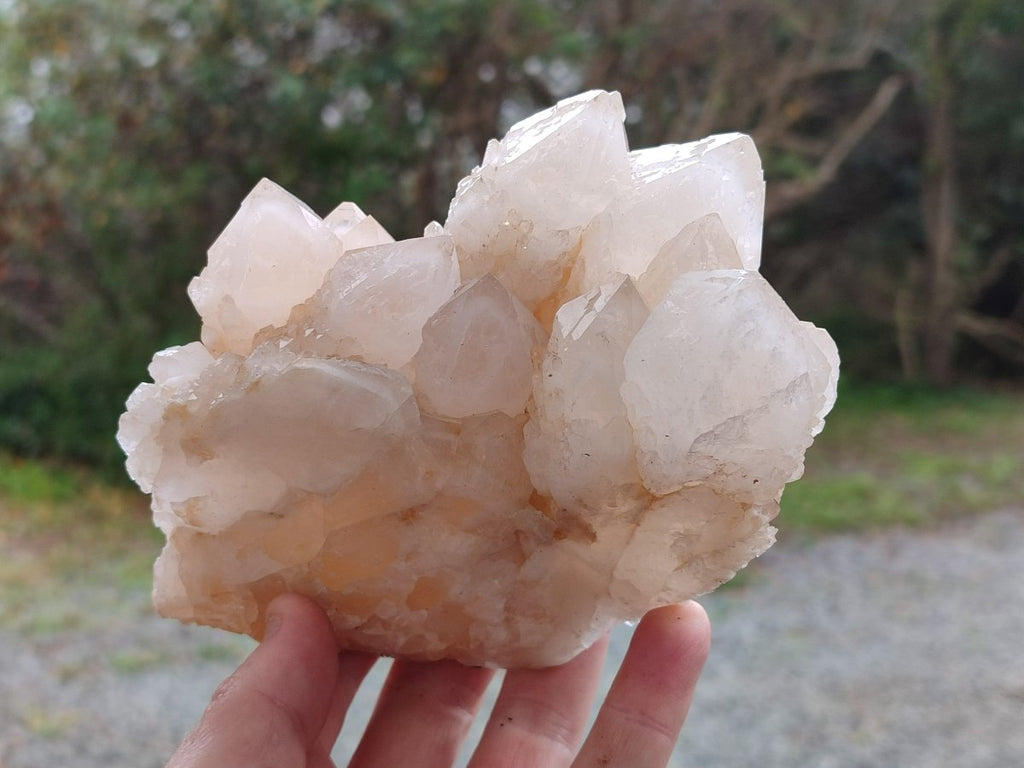 Natural Cascading "Anananas" Candle Quartz Clusters x 3 From Antsirabe, Madagascar - Toprock Gemstones and Minerals 