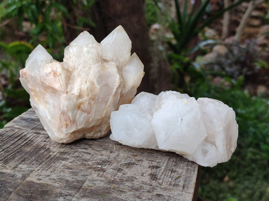 Natural Cascading "Anananas" Candle Quartz Clusters x 3 From Antsirabe, Madagascar - Toprock Gemstones and Minerals 