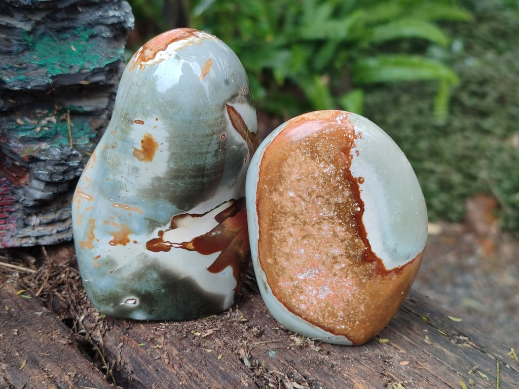 Polished Polychrome Jasper Standing Display Pieces x 3 From NW Coast, Madagascar - Toprock Gemstones and Minerals 