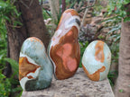 Polished Polychrome Jasper Standing Display Pieces x 3 From NW Coast, Madagascar - Toprock Gemstones and Minerals 