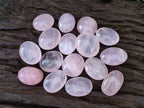 Polished Gemmy Rose Quartz Palm Stones x 35 From Madagascar - Toprock Gemstones and Minerals 