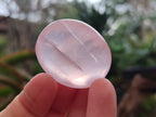 Polished Gemmy Rose Quartz Palm Stones x 35 From Madagascar - Toprock Gemstones and Minerals 
