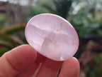Polished Gemmy Rose Quartz Palm Stones x 35 From Madagascar - Toprock Gemstones and Minerals 