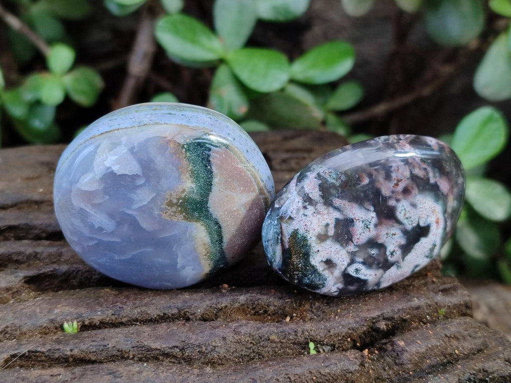 Polished Rare Ocean Jasper Galets x 24 From Northwest Coast, Madagascar - Toprock Gemstones and Minerals 