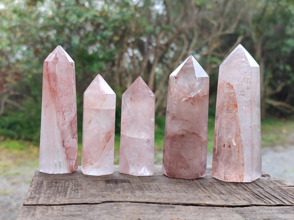 Polished Red Hematoid Quartz Crystals x 12 From Ambatondrazaka, Madagascar - Toprock Gemstones and Minerals 