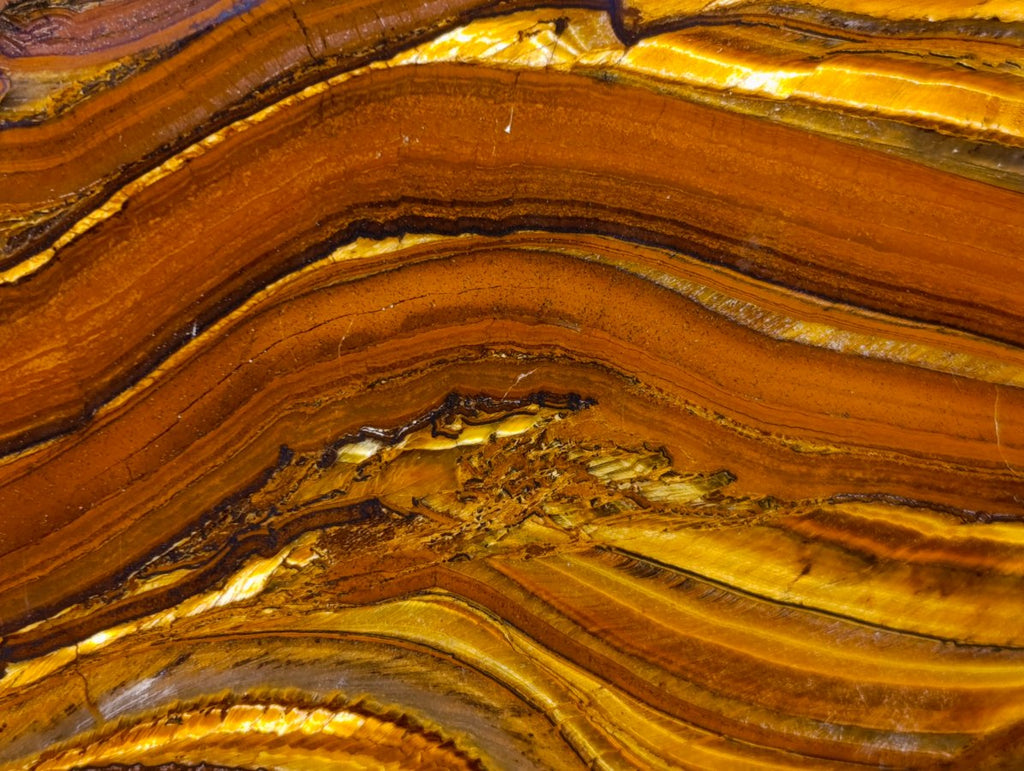 Polished Golden Tigers Eye Standing Display Pieces x 2 From Prieska, South Africa - Toprock Gemstones and Minerals 