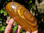 Polished Golden Tigers Eye Standing Display Pieces x 2 From Prieska, South Africa - Toprock Gemstones and Minerals 