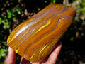 Polished Golden Tigers Eye Standing Display Pieces x 2 From Prieska, South Africa - Toprock Gemstones and Minerals 