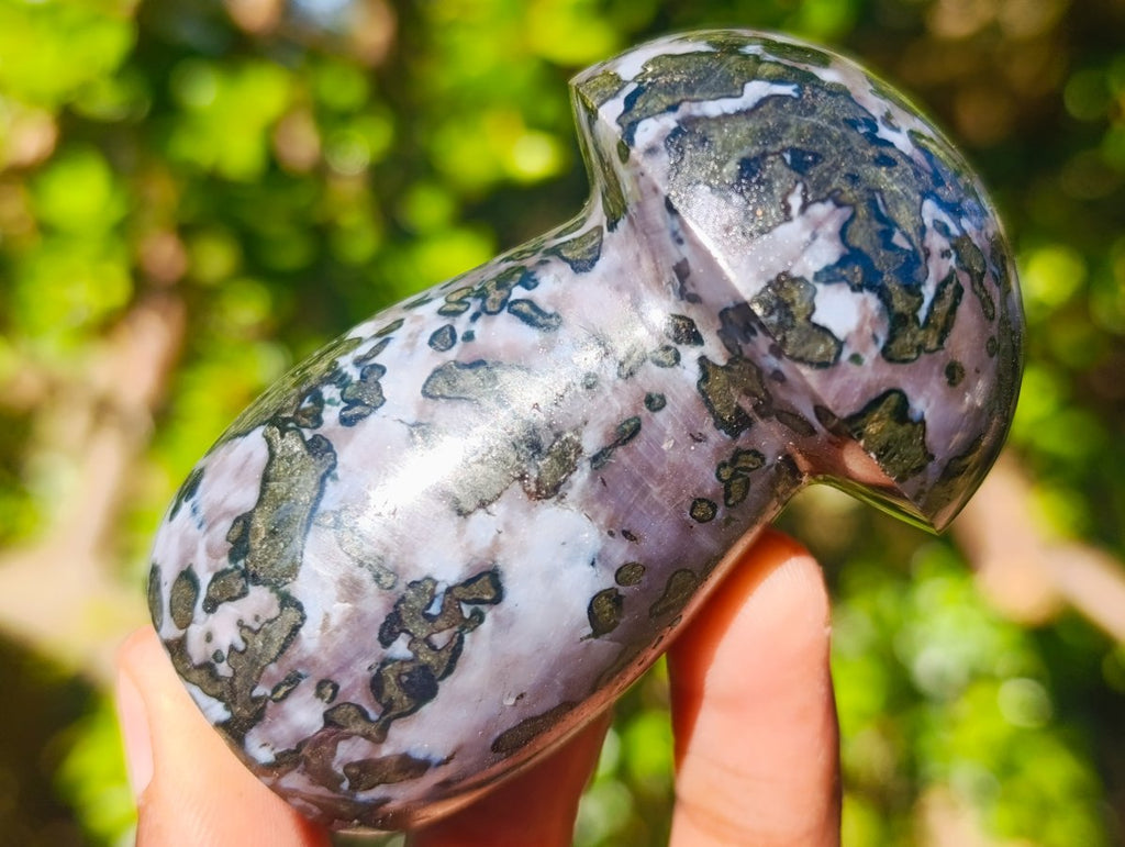 Polished Large Gabbro 'Merlinite' Mushrooms x 6 From Ambatofinandrahana, Madagascar - Toprock Gemstones and Minerals 