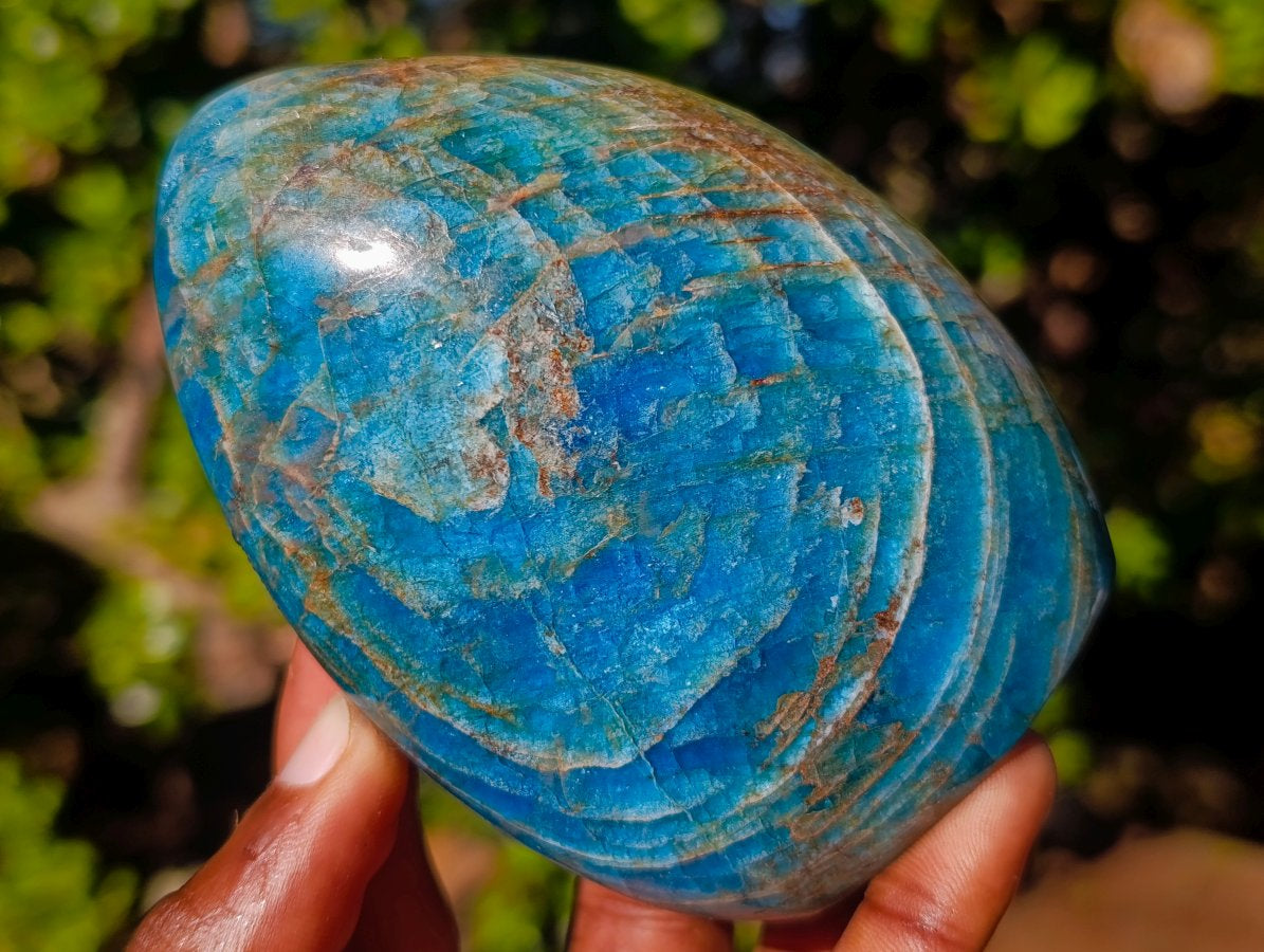 Polished Blue Apatite Standing Display Pieces x 4 From Betroka, Madagascar - Toprock Gemstones and Minerals 