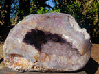 Polished XXL Agate Amethyst Geode x 1 From Maintirano, Madagascar - Toprock Gemstones and Minerals 