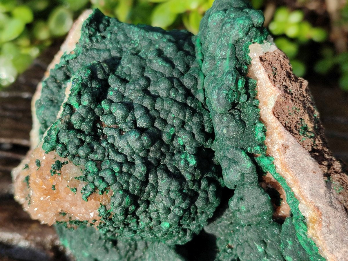 Natural Large Ball Malachite Specimens with Drusy Quartz on Dolomite x 1 From Mindingi Mine, Kambove, Congo - Toprock Gemstones and Minerals 