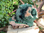 Natural Large Ball Malachite Specimens with Drusy Quartz on Dolomite x 1 From Mindingi Mine, Kambove, Congo - Toprock Gemstones and Minerals 