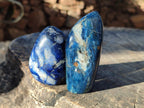 Polished Rare Small Dumortierite Standing Display Pieces x 12 From Madagascar - Toprock Gemstones and Minerals 
