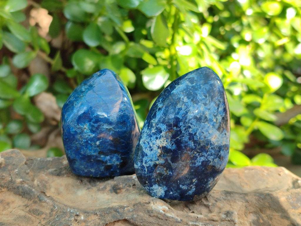 Polished Rare Small Dumortierite Standing Display Pieces x 12 From Madagascar - Toprock Gemstones and Minerals 