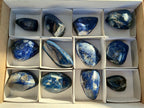 Polished Rare Small Dumortierite Standing Display Pieces x 12 From Madagascar - Toprock Gemstones and Minerals 