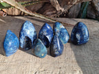 Polished Rare Small Dumortierite Standing Display Pieces x 12 From Madagascar - Toprock Gemstones and Minerals 