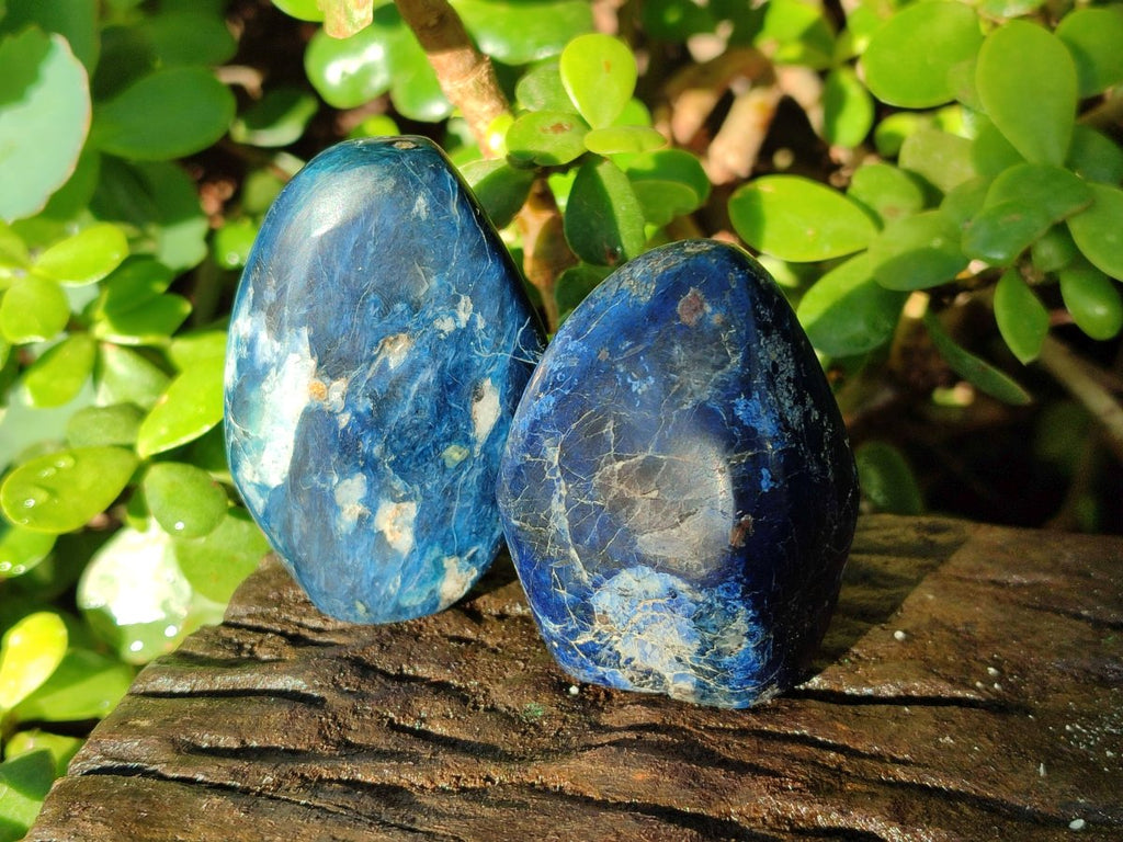 Polished Rare Small Dumortierite Standing Display Pieces x 12 From Madagascar - Toprock Gemstones and Minerals 