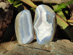 Polished Blue Lace Agate Standing Display Pieces and Free Forms x 6 From Nsanje, Malawi - Toprock Gemstones and Minerals 