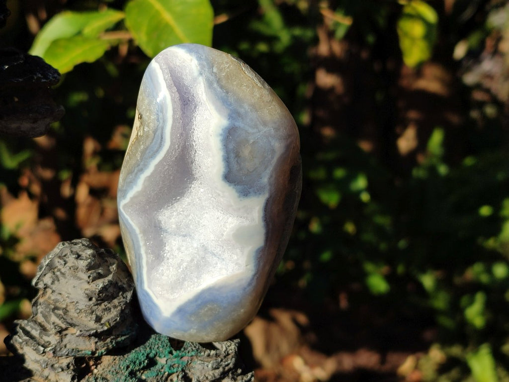 Polished Blue Lace Agate Standing Display Pieces and Free Forms x 6 From Nsanje, Malawi - Toprock Gemstones and Minerals 