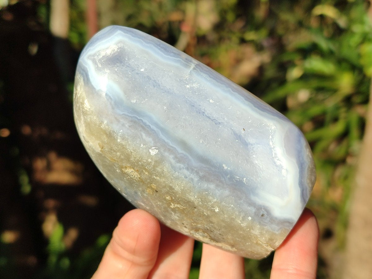 Polished Blue Lace Agate Standing Display Pieces and Free Forms x 6 From Nsanje, Malawi - Toprock Gemstones and Minerals 