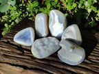 Polished Blue Lace Agate Standing Display Pieces and Free Forms x 6 From Nsanje, Malawi - Toprock Gemstones and Minerals 