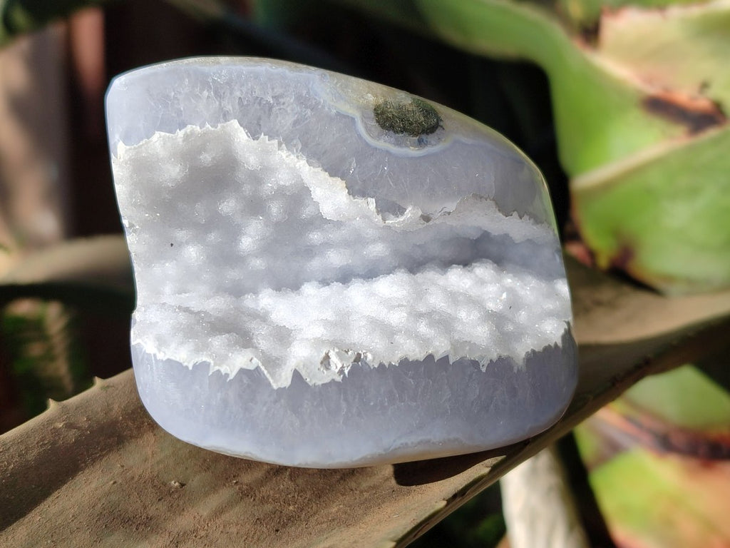 Polished Blue Lace Agate Standing Display Pieces and Free Forms x 6 From Nsanje, Malawi - Toprock Gemstones and Minerals 
