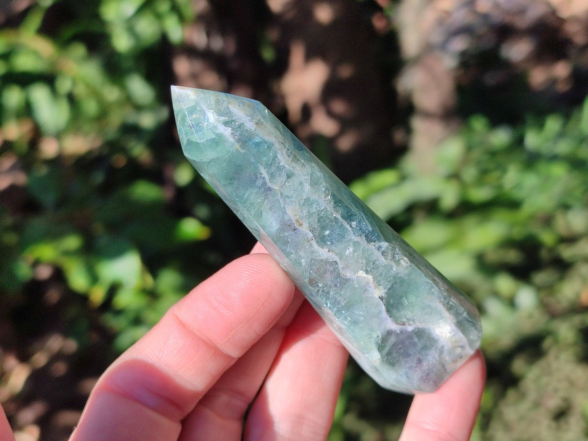 Polished Watermelon Fluorite Display Crystals x 6 From Uis, Namibia - Toprock Gemstones and Minerals 