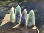 Polished Watermelon Fluorite Display Crystals x 6 From Uis, Namibia - Toprock Gemstones and Minerals 