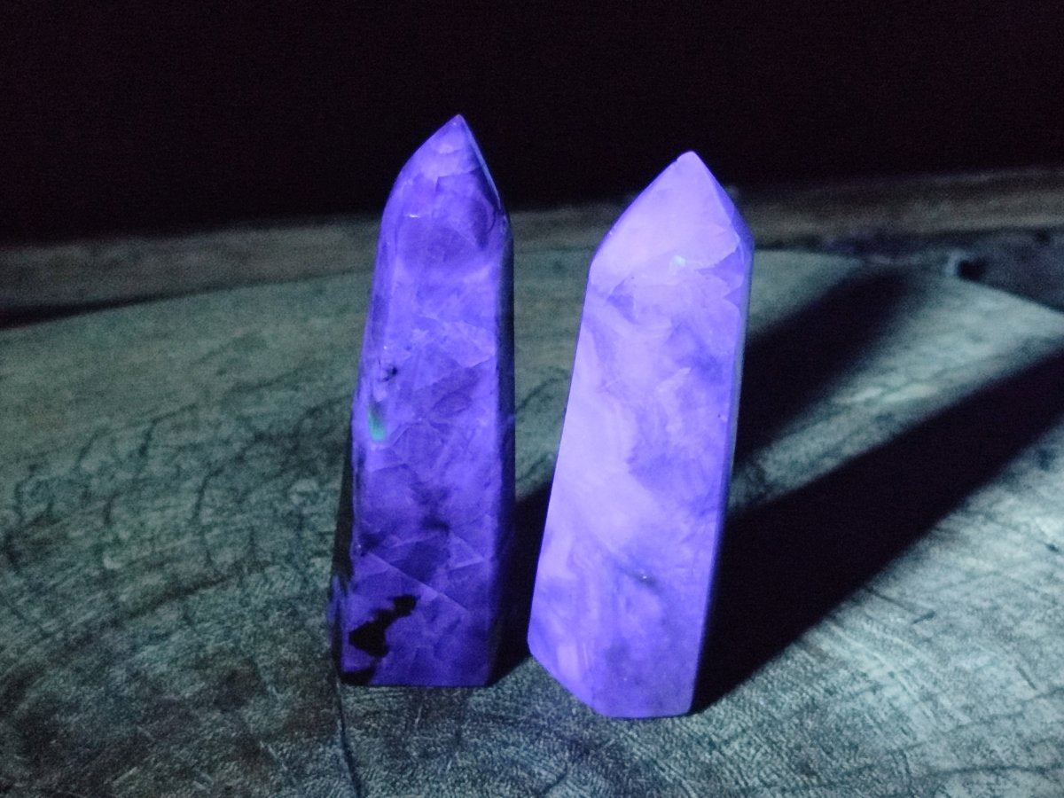 Polished Watermelon Fluorite Display Crystals x 6 From Uis, Namibia - Toprock Gemstones and Minerals 
