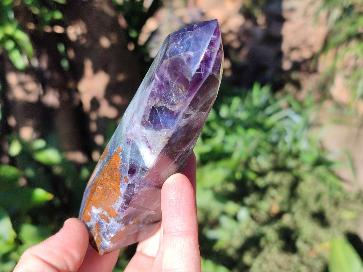 Polished Watermelon Fluorite Display Crystals x 6 From Uis, Namibia - Toprock Gemstones and Minerals 